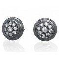 PENDIENTES BOTON ZIRCONITAS BLANCAS