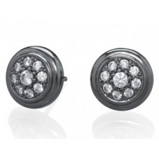 PENDIENTES BOTON ZIRCONITAS BLANCAS