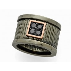 ANILLO DE PLATA Y BRILLANTES