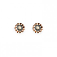 PENDIENTES SUNFIELD BOTON PLATA CO&Ntilde;AC