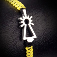 PULSERA VIRGEN NYLON AMARILLO