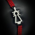 PULSERA VIRGEN NYLON GRANATE