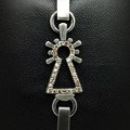 PULSERA VIRGEN CHAPAS CON DIAMANTE CO&Ntilde;AC
