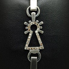 PULSERA VIRGEN CHAPAS CON DIAMANTE CO&Ntilde;AC