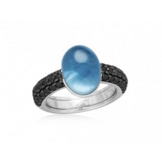 ANILLO DROP PAVE AZUL