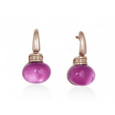 PENDIENTES DROP ROSA