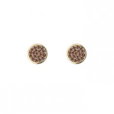 PENDIENTES SUNFIELD BOTON DORADO