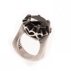 ANILLO HEARTS & ARROWS NEGRO