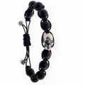PULSERA SKULL ESMERALDA BALLS