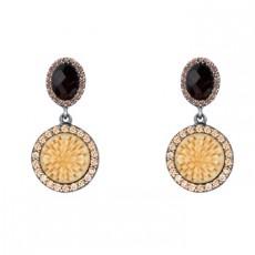 PENDIENTES SUNFIELD HUESO