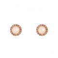 PENDIENTES SUNFIELD BOTON ROSA CUARZO ROSA