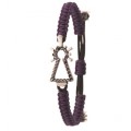 PULSERA VIRGEN NYLON BRILLANTES NEGROS