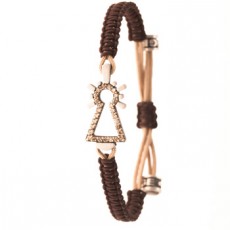 PULSERA DE LA VIRGEN NYLON CON BRILLANTES CO&Ntilde;AC
