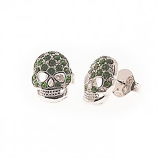 PENDIENTES CALAVERAS VERDE