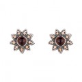 PENDIENTES SUNFIELD FLOR GRANATE