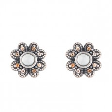 PENDIENTES SUNFIELD FLOR CALCEDONIA