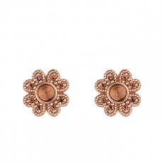 PENDIENTES SUNFIELD FLOR ROSA CO&Ntilde;AC