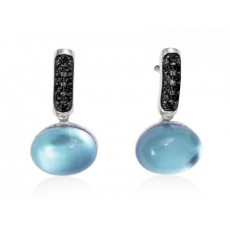 PENDIENTE DROP PAVE AZUL