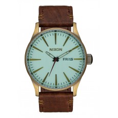 RELOJ NIXON SENTRY LEATHER VERDE