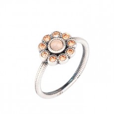 ANILLO SUNFIELD MINI FLOR CUARZO ROSA