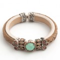 PULSERA RAIVE CUERO CALCEDONIA RAIVE