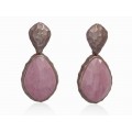 PENDIENTE FLAT ROSA