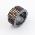 ANILLO SUNFIELD PAVE CO&Ntilde;AC CUERO