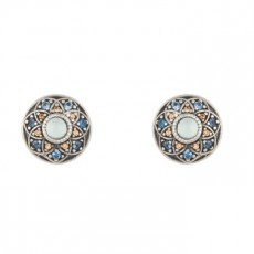 PENDIENTES SUNFIELD MANDALA AZUL