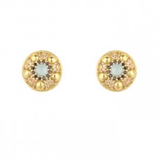 PENDIENTES SUNFIELD CALCEDONIA GOLD