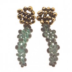 PENDIENTES DENOMINACION DE ORIGEN VERDE XL  FILI PLAZA