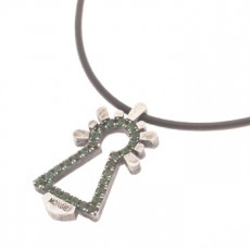 COLGANTE VIRGEN CIRCONITAS VERDES