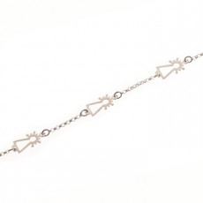 PULSERA VIRGEN ORO BLANCO