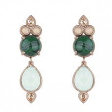 PENDIENTES SUNFIELD MALAQUITA