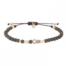 PULSERA SUNFIELD HEMATITES MARRON CUARZO
