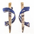 PENDIENTES CAMINOS BRONCE AZUL FILI PLAZA