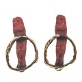 PENDIENTES MUNDOS ROJO FILI PLAZA