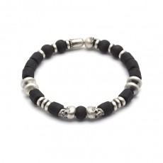 PULSERA RAIVE SKULL NEGRA 