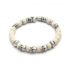 PULSERA RAIVE SKULL BLANCA