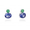 PENDIENTES PARADISE AZUL EN PLATA