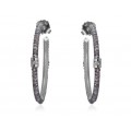 PENDIENTES ADA GRIS EN PLATA