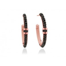 PENDIENTES ADA NEGRO EN PLATA ROSA