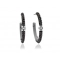PENDIENTES ADA NEGRO EN PLATA NEGRA