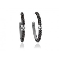 PENDIENTES ADA NEGRO EN PLATA NEGRA