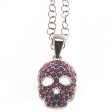 COLGANTE SKULL ROSA