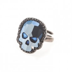 ANILLO CALAVERA AZUL