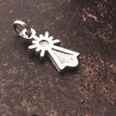 COLGANTE VIRGEN ORO BLANCO MINI
