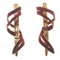 PENDIENTES CAMINOS BRONCE ROJO FILI PLAZA