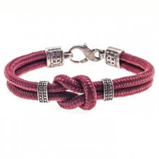 PULSERA SIMPLE KNOT GRANATE