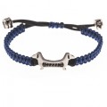 PULSERA M&T DIAMANTES NEGROS (AZUL)