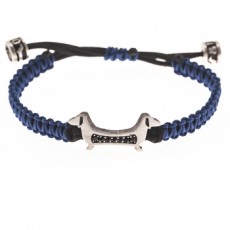 PULSERA M&T DIAMANTES NEGROS (AZUL)